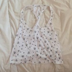 White Cropped Tank Top